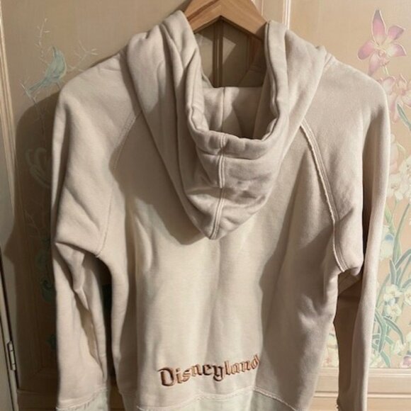 Disney Women's Mickey Mouse Cream Zippered Hoodie Size M - Picture 3 of 7